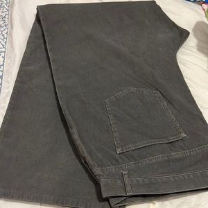 Talbots Heritage Straight Leg Corduroy Pants Gray 18W